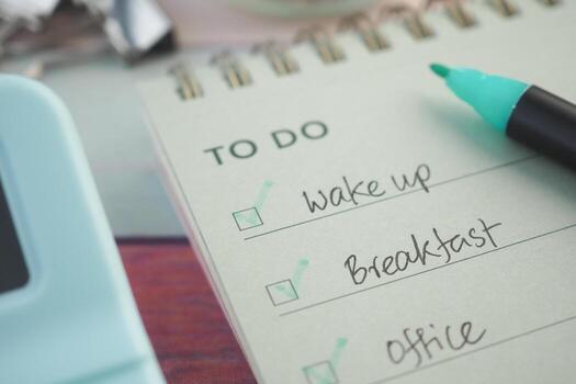 Morning routine for productivity